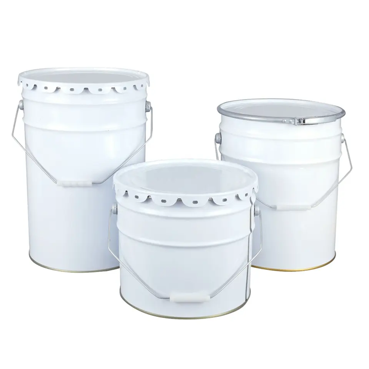 25L Steel Metal Grease Bucket With Lug Cover 0.32-0.42mm